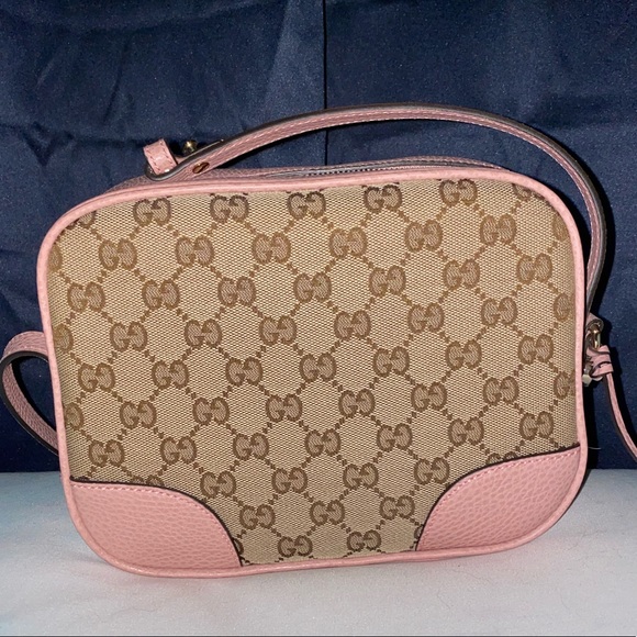 GUCCI beige pink canvas leather GG guccissima bree - Picture 4 of 14